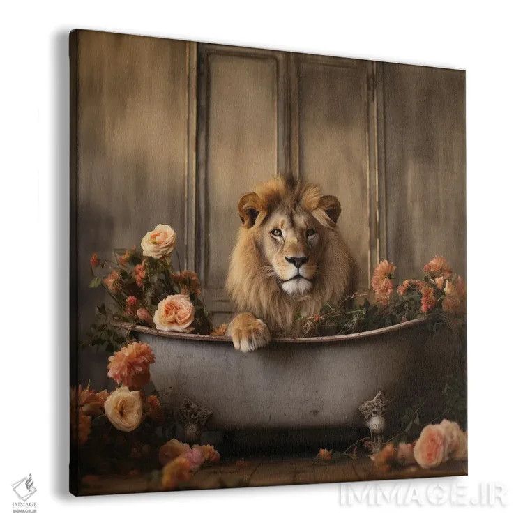 تابلو دکوراتیو شادی جنگل حمام CLVII اثر لازار استودیو - نمای پرسپکتیو محصول