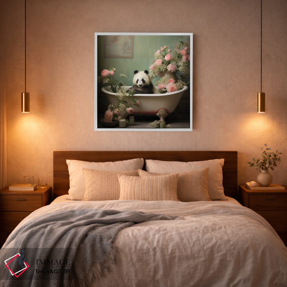 تابلو دکوراتیو شادی جنگل حمام LV اثر لازار استودیو - D2W