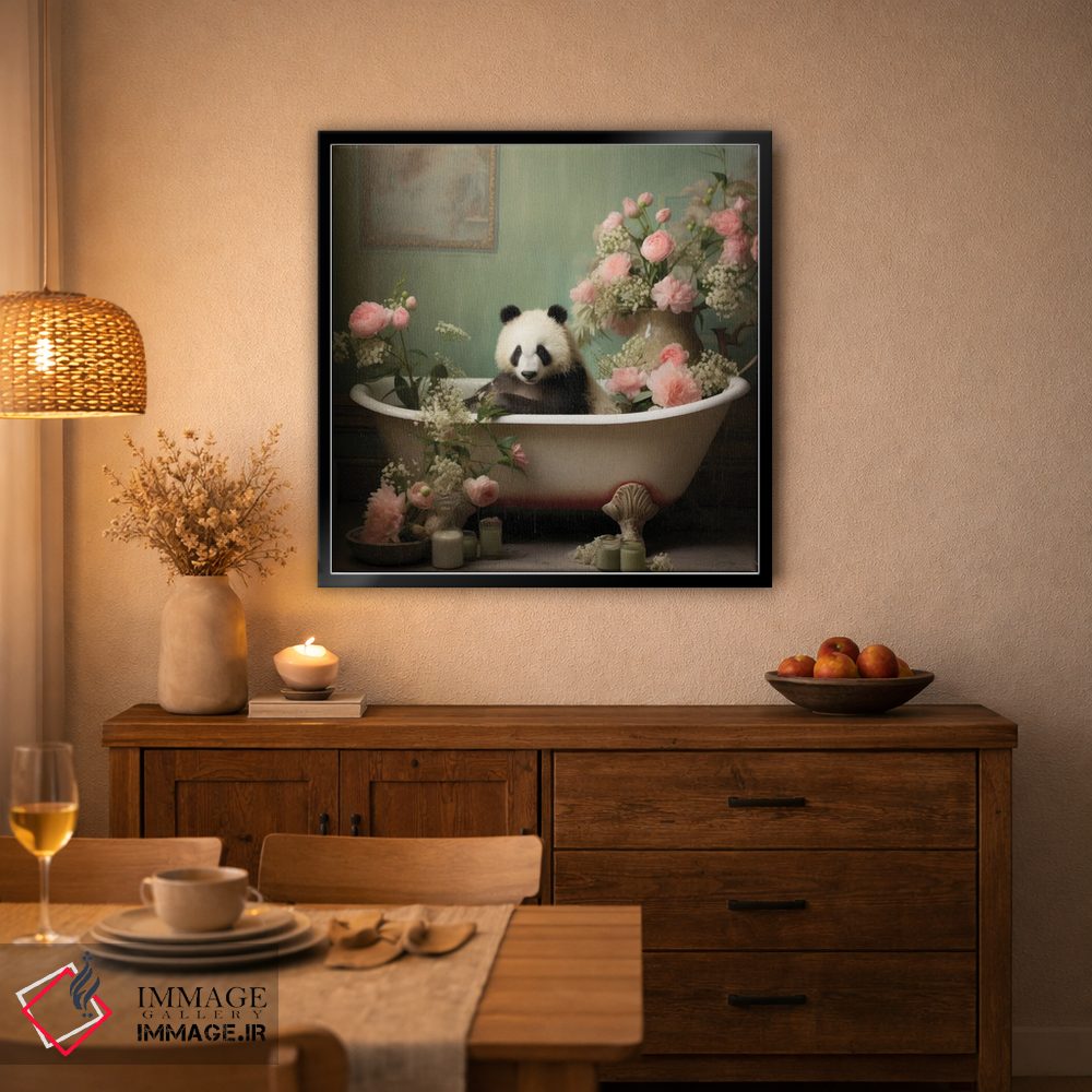 تابلو دکوراتیو شادی جنگل حمام LV اثر لازار استودیو - D4B