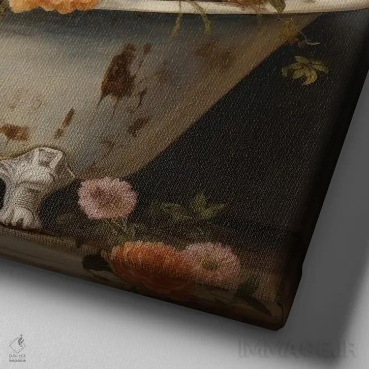 تابلو دکوراتیو شادی جنگل حمام CXIII اثر لازار استودیو - نمای نزدیک بافت بوم