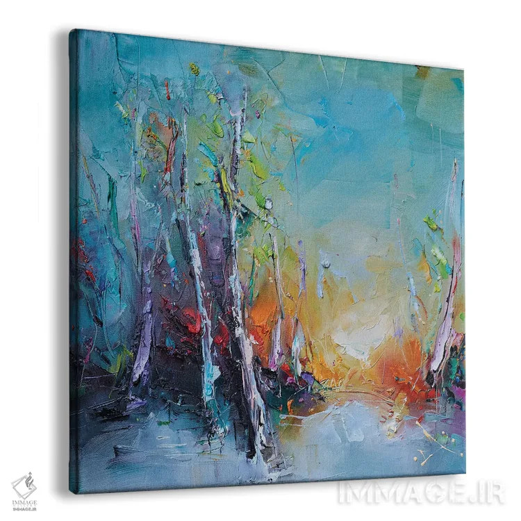 تابلو انتزاعی رنگ های طبیعت اثر استانیسلاو لازاروف - نمای پرسپکتیو محصول