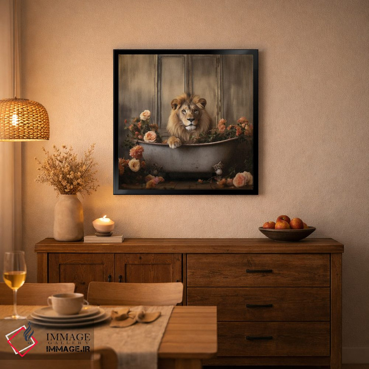 تابلو دکوراتیو شادی جنگل حمام CLVII اثر لازار استودیو - D3B
