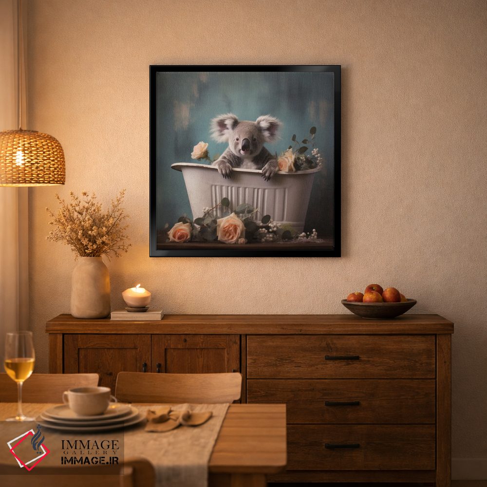 تابلو دکوراتیو شادی جنگل حمام CLXV اثر لازار استودیو - D5B