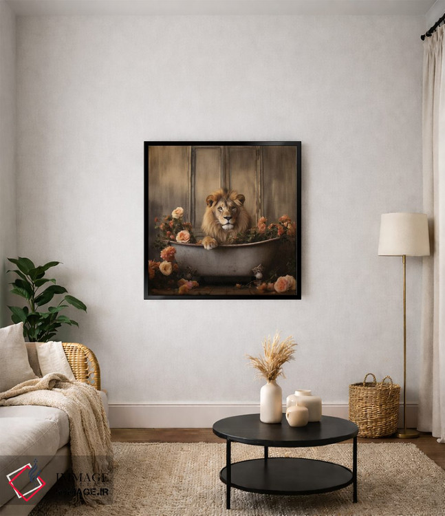 تابلو دکوراتیو شادی جنگل حمام CLVII اثر لازار استودیو - D4B