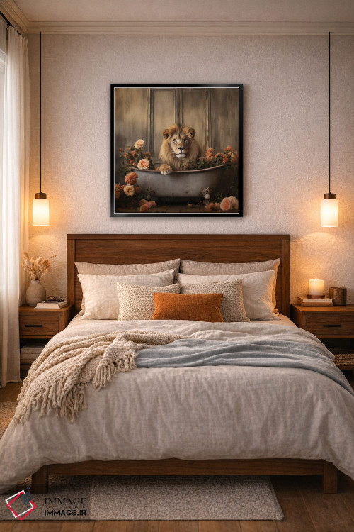 تابلو دکوراتیو شادی جنگل حمام CLVII اثر لازار استودیو - D6B