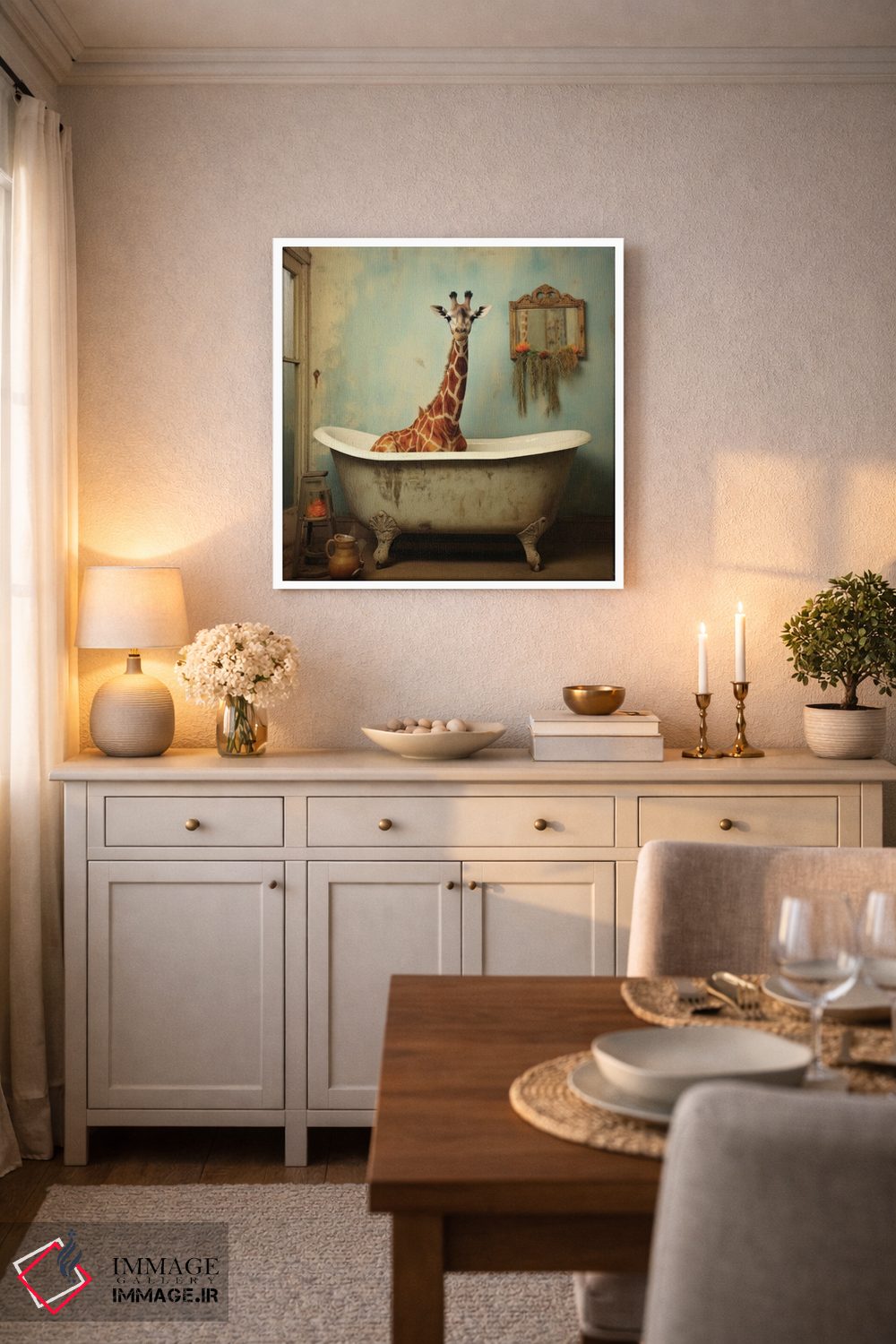 تابلو دکوراتیو شادی جنگل حمام CLXIX اثر لازار استودیو - D4W