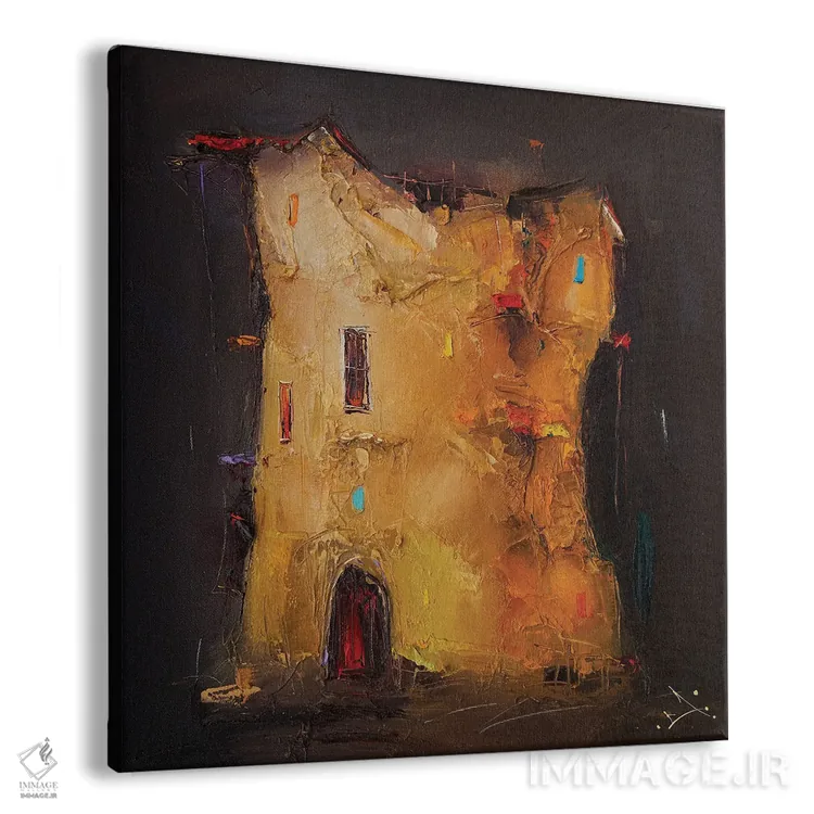 تابلو انتزاعی دژ معنا اثر استانیسلاو لازاروف - نمای پرسپکتیو محصول