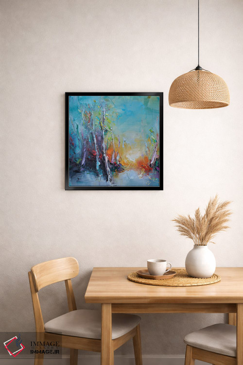 تابلو انتزاعی رنگ های طبیعت اثر استانیسلاو لازاروف - D2B