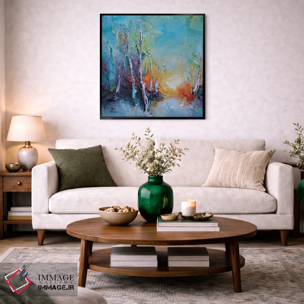 تابلو انتزاعی رنگ های طبیعت اثر استانیسلاو لازاروف - D3B