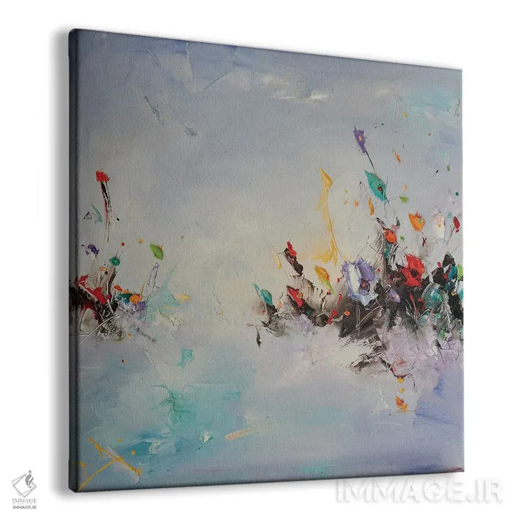 تابلو انتزاعی گل های آفتابی اثر استانیسلاو لازاروف - نمای پرسپکتیو محصول