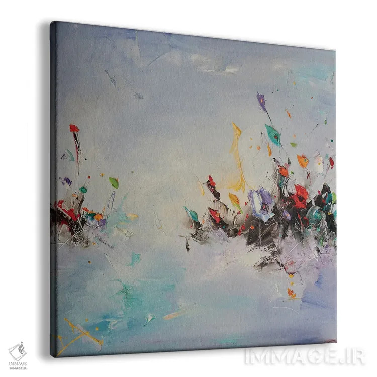 تابلو انتزاعی گل های آفتابی اثر استانیسلاو لازاروف - نمای پرسپکتیو محصول