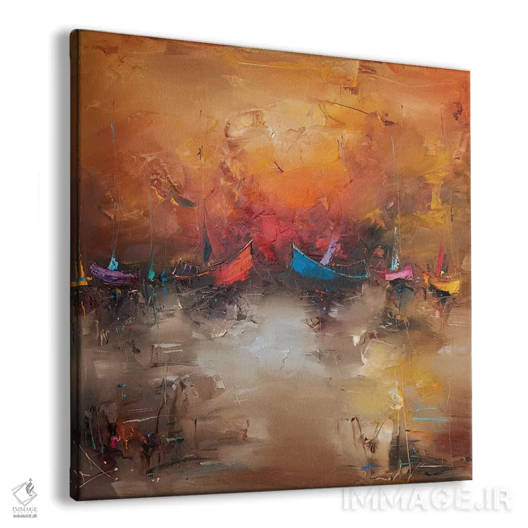 تابلو انتزاعی حال و هوای تابستان اثر استانیسلاو لازاروف - نمای پرسپکتیو محصول