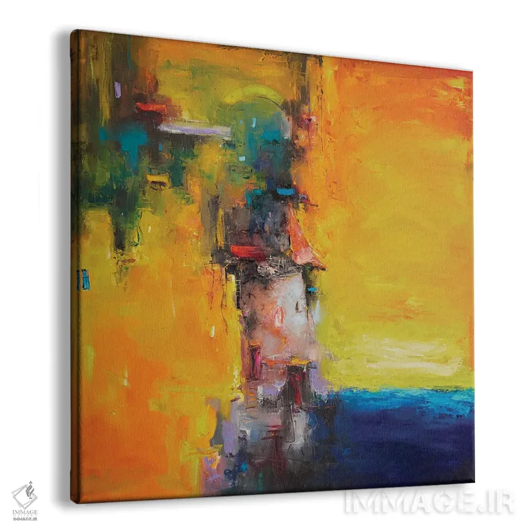 تابلو انتزاعی لکه های خورشیدی اثر استانیسلاو لازاروف - نمای پرسپکتیو محصول