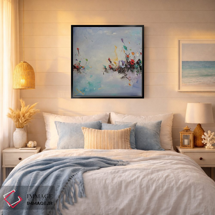 تابلو انتزاعی گل های آفتابی اثر استانیسلاو لازاروف - D3B