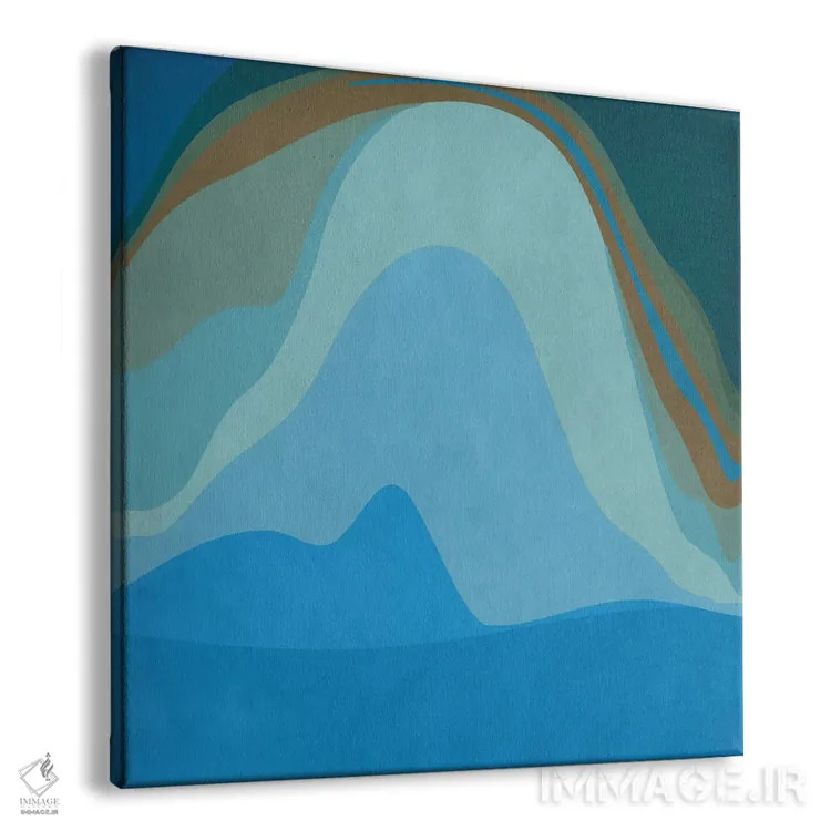 تابلو مینیمال هنر مدرن - سیاره آبی اثر فایو بای فایو کالکتیو - نمای پرسپکتیو محصول