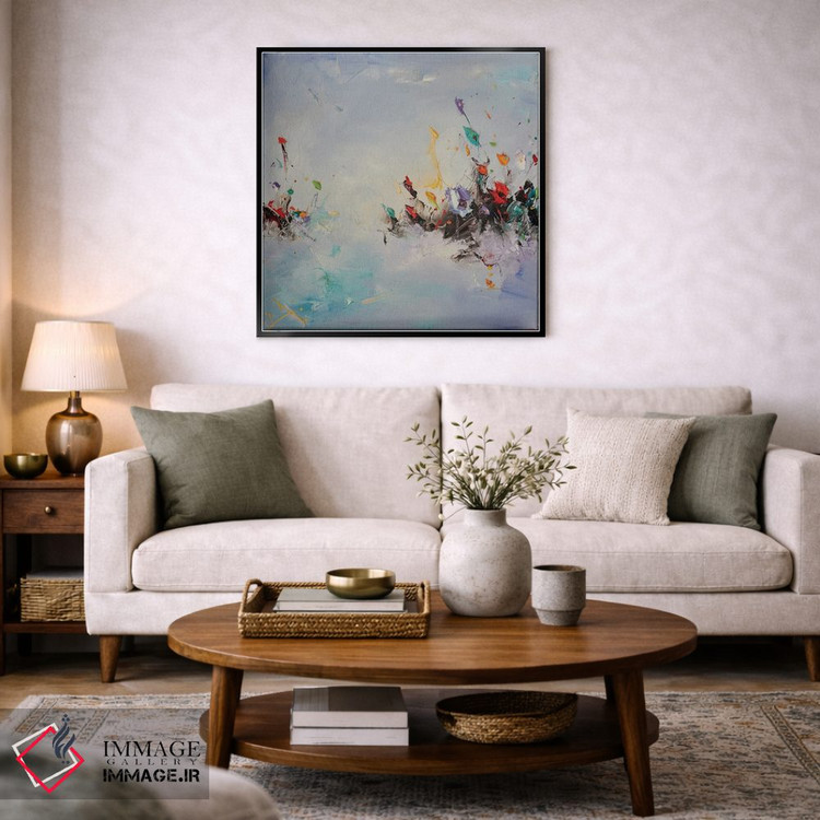 تابلو انتزاعی گل های آفتابی اثر استانیسلاو لازاروف - D2B