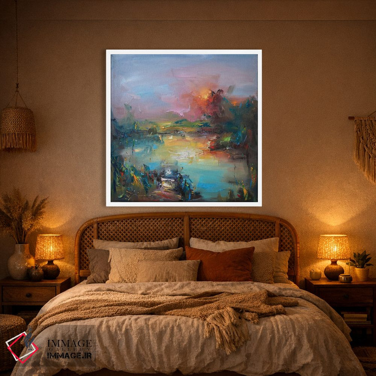 تابلو انتزاعی طلوع خورشید اثر استانیسلاو لازاروف - D1W