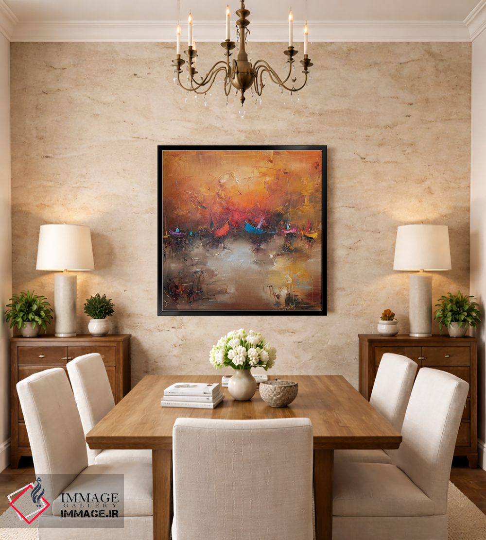 تابلو انتزاعی حال و هوای تابستان اثر استانیسلاو لازاروف - D4B