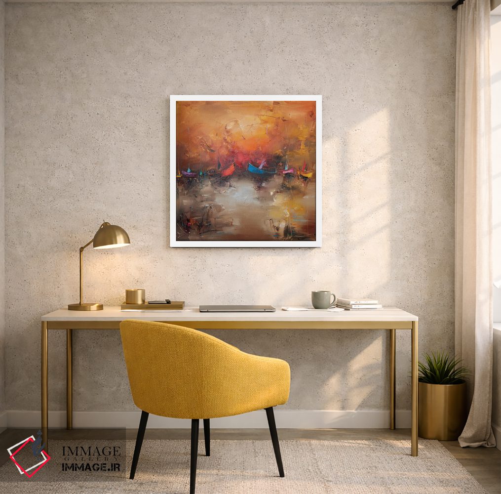 تابلو انتزاعی حال و هوای تابستان اثر استانیسلاو لازاروف - D5W