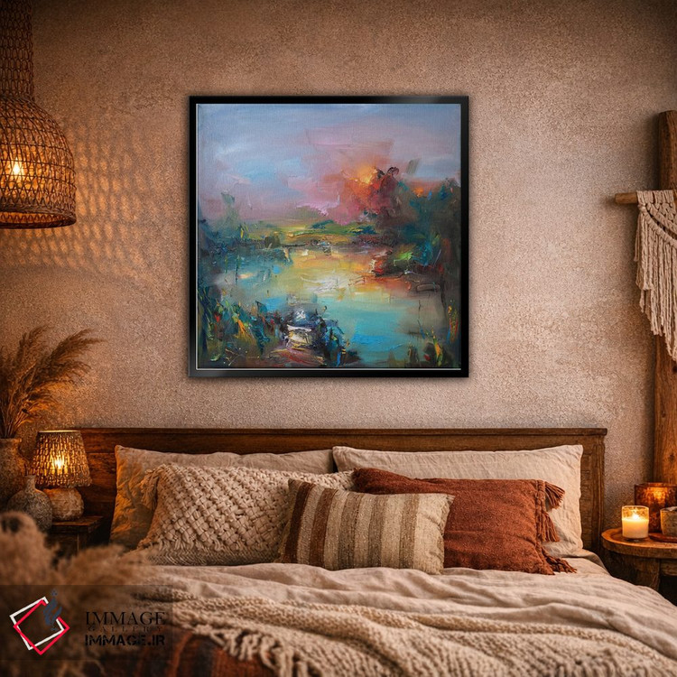 تابلو انتزاعی طلوع خورشید اثر استانیسلاو لازاروف - D3B