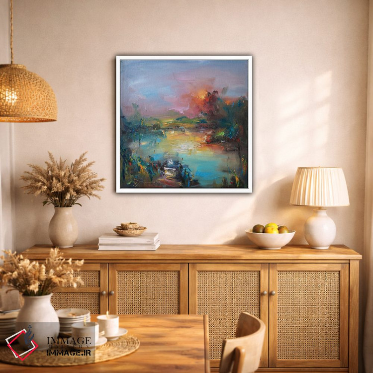 تابلو انتزاعی طلوع خورشید اثر استانیسلاو لازاروف - D2W