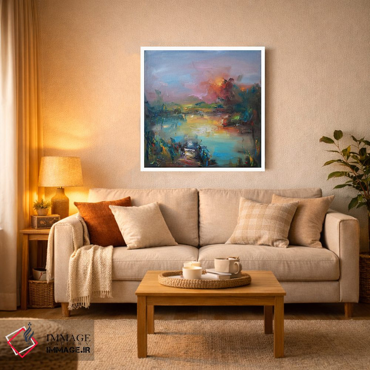 تابلو انتزاعی طلوع خورشید اثر استانیسلاو لازاروف - D4W