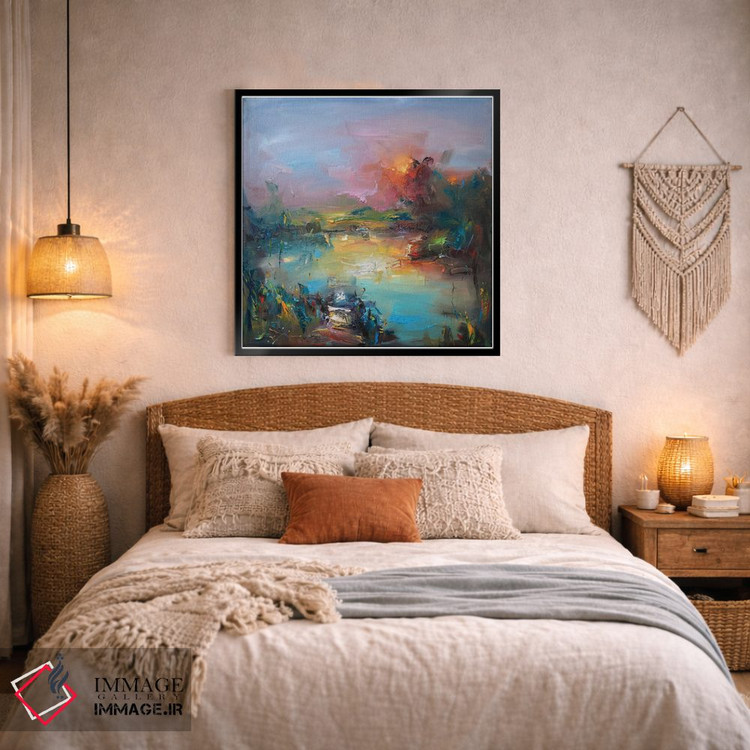 تابلو انتزاعی طلوع خورشید اثر استانیسلاو لازاروف - D5B