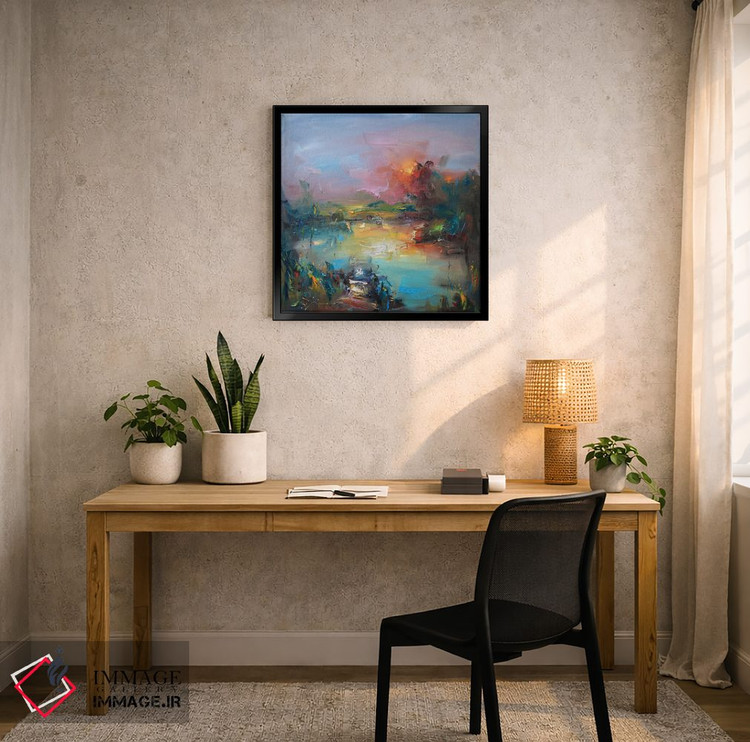 تابلو انتزاعی طلوع خورشید اثر استانیسلاو لازاروف - D6B