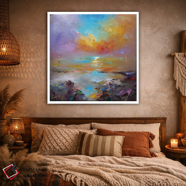 تابلو انتزاعی غروب رویاها اثر استانیسلاو لازاروف - D1W