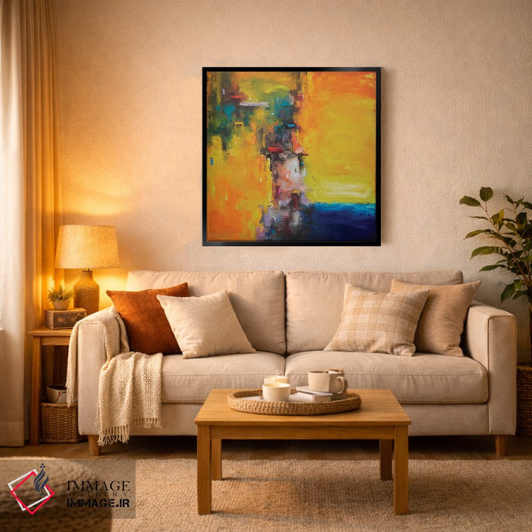 تابلو انتزاعی لکه های خورشیدی اثر استانیسلاو لازاروف - D2B