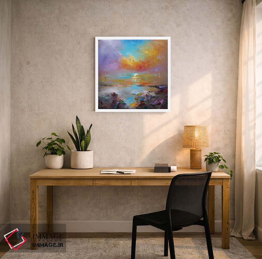 تابلو انتزاعی غروب رویاها اثر استانیسلاو لازاروف - D5W