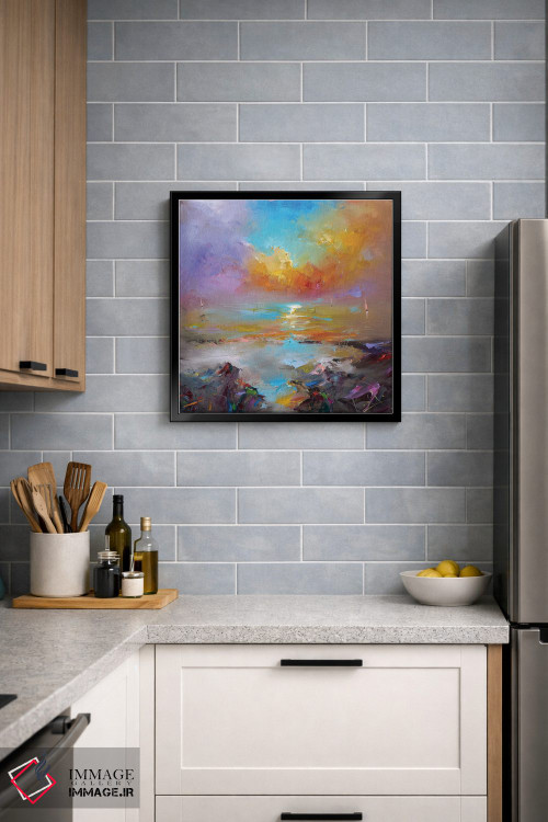 تابلو انتزاعی غروب رویاها اثر استانیسلاو لازاروف - D4B
