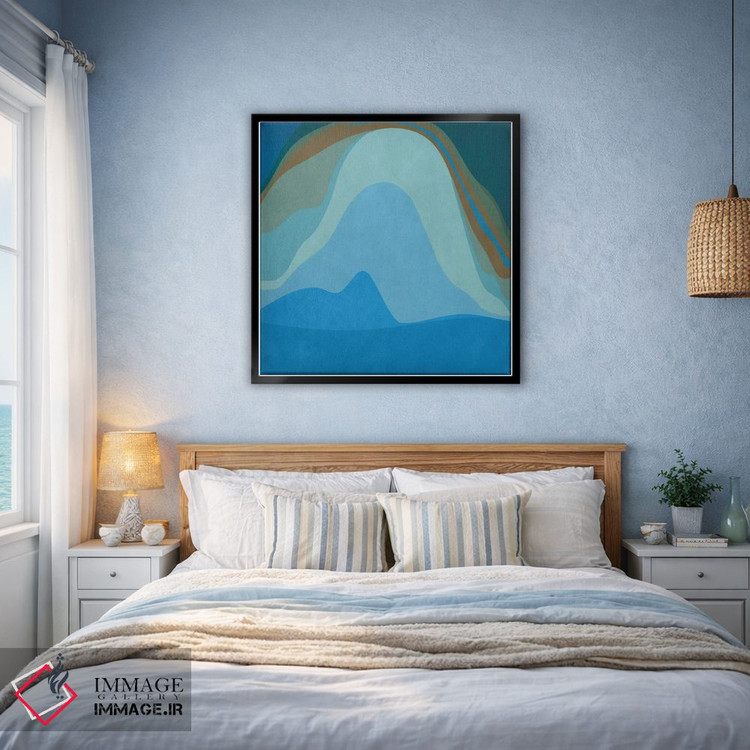 تابلو مینیمال هنر مدرن - سیاره آبی اثر فایو بای فایو کالکتیو - D4B