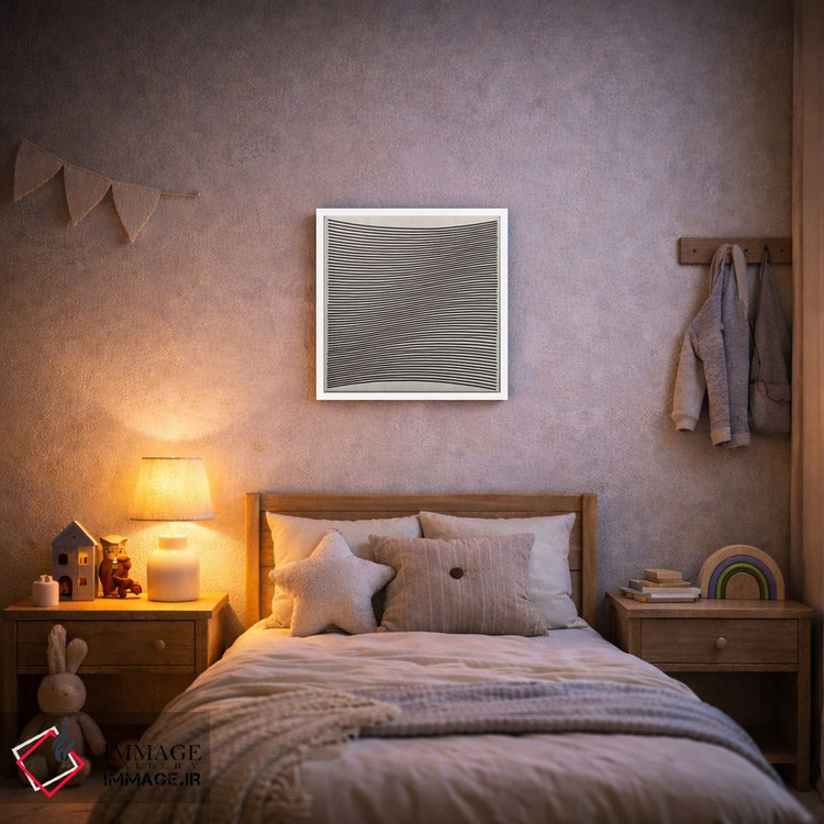 تابلو مینیمال هنر مدرن - خطوط موج دار اثر فایو بای فایو کالکتیو - D6W