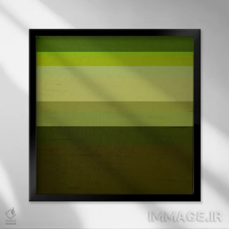 تابلو مینیمال هنر مدرن - درخت زیتون اثر فایو بای فایو کالکتیو - نمای قابدار مشکی