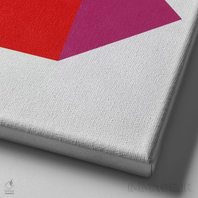 تابلو مینیمال هنر مدرن - مطالعه رنگ ها اثر فایو بای فایو کالکتیو - نمای نزدیک بافت بوم