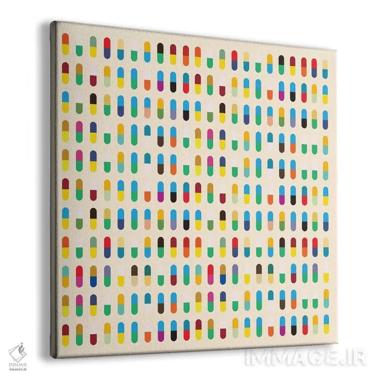 تابلو انتزاعی هنر مدرن - ده کپسول اثر فایو بای فایو کالکتیو - نمای پرسپکتیو محصول