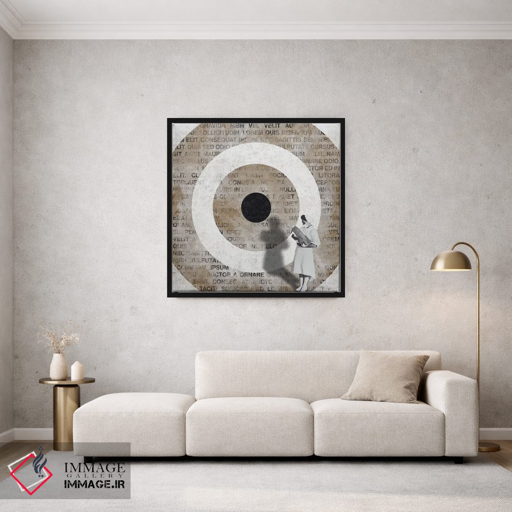 تابلو انتزاعی هنر مدرن - پرستاری از بمب اثر فایو بای فایو کالکتیو - D1B