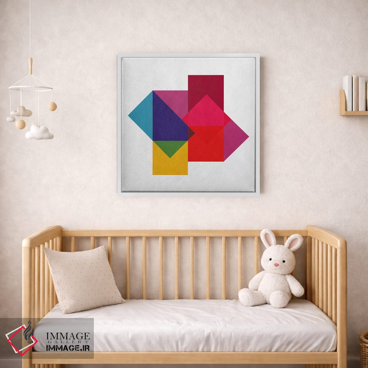 تابلو مینیمال هنر مدرن - مطالعه رنگ ها اثر فایو بای فایو کالکتیو - D1W