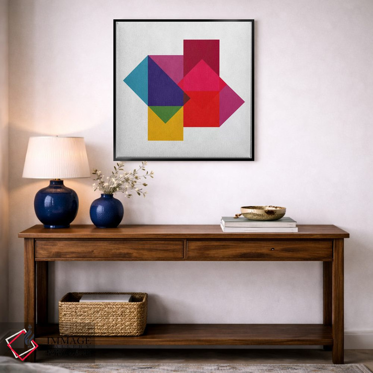 تابلو مینیمال هنر مدرن - مطالعه رنگ ها اثر فایو بای فایو کالکتیو - D4B