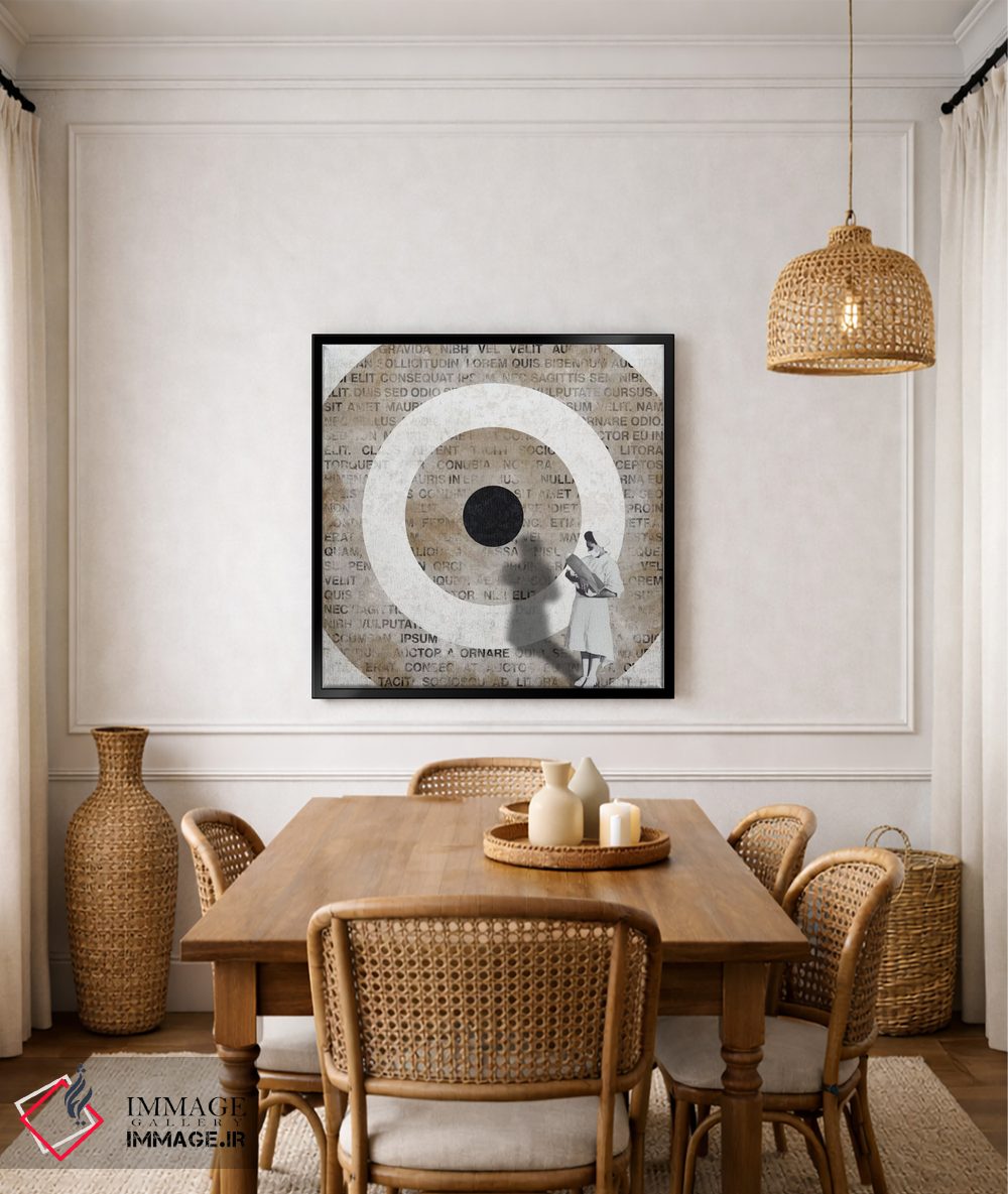 تابلو انتزاعی هنر مدرن - پرستاری از بمب اثر فایو بای فایو کالکتیو - D6B