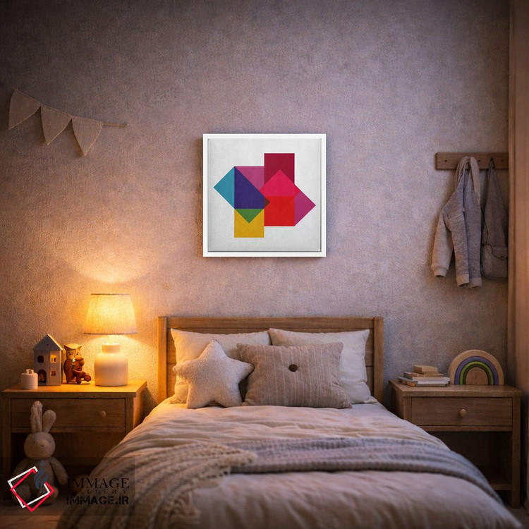 تابلو مینیمال هنر مدرن - مطالعه رنگ ها اثر فایو بای فایو کالکتیو - D6W