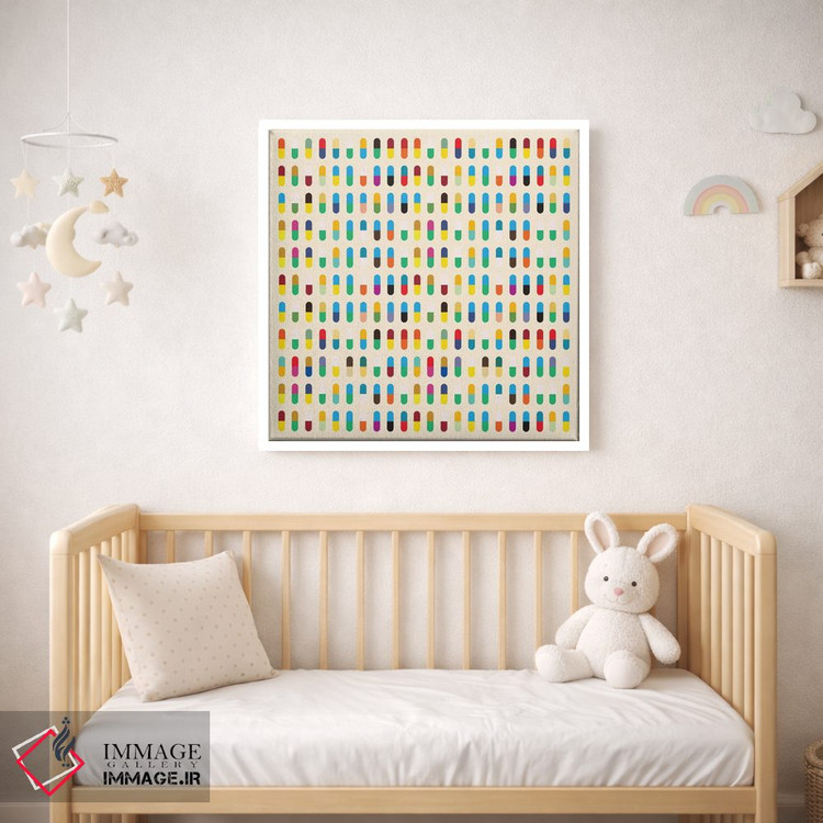 تابلو انتزاعی هنر مدرن - ده کپسول اثر فایو بای فایو کالکتیو - D1W