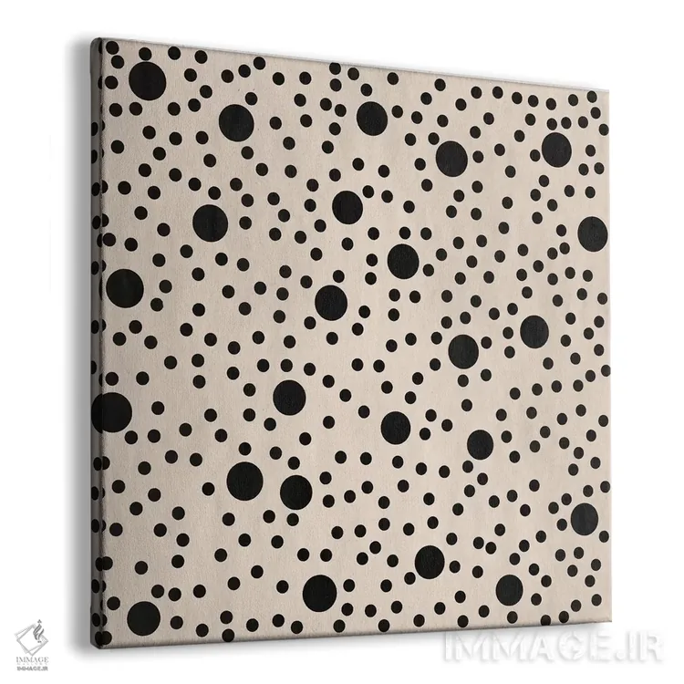 تابلو انتزاعی هنر مدرن - نقطه چین II اثر فایو بای فایو کالکتیو - نمای پرسپکتیو محصول