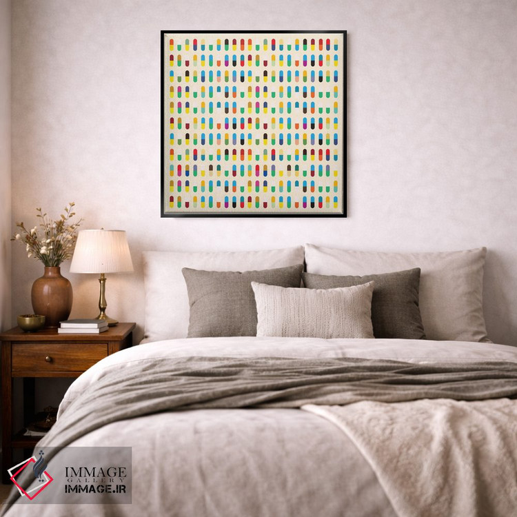 تابلو انتزاعی هنر مدرن - ده کپسول اثر فایو بای فایو کالکتیو - D3B