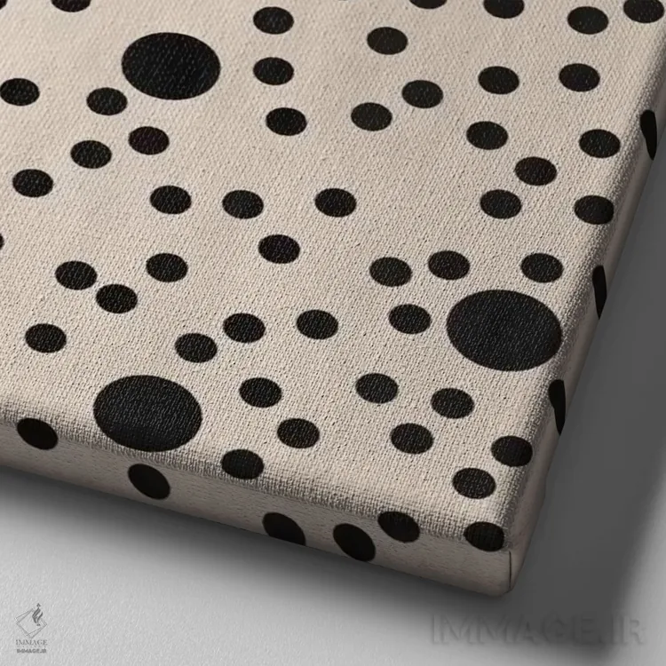 تابلو انتزاعی هنر مدرن - نقطه چین II اثر فایو بای فایو کالکتیو - نمای نزدیک بافت بوم