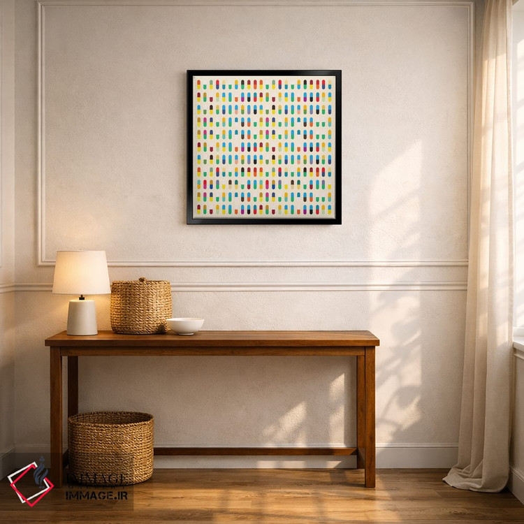 تابلو انتزاعی هنر مدرن - ده کپسول اثر فایو بای فایو کالکتیو - D6B