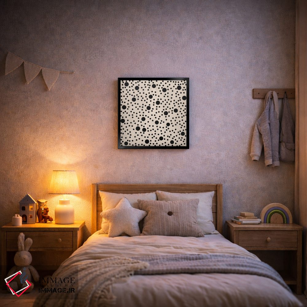 تابلو انتزاعی هنر مدرن - نقطه چین II اثر فایو بای فایو کالکتیو - D6B