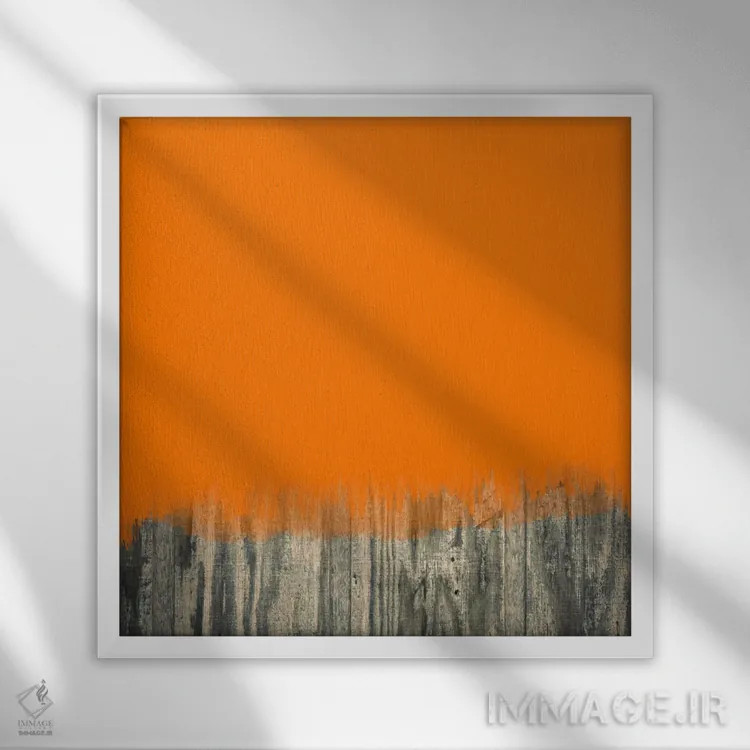 تابلو مینیمال هنر مدرن - آن سوی حصار چوبی اثر فایو بای فایو کالکتیو - نمای قابدار سفید