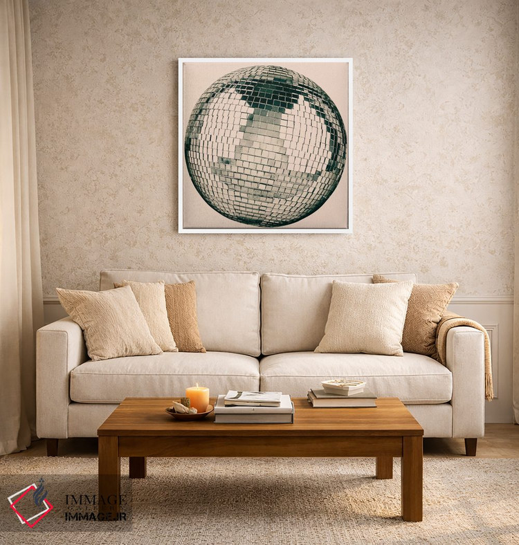 تابلو دکوراتیو هنر مدرن - گوی دیسکو اثر فایو بای فایو کالکتیو - D3W